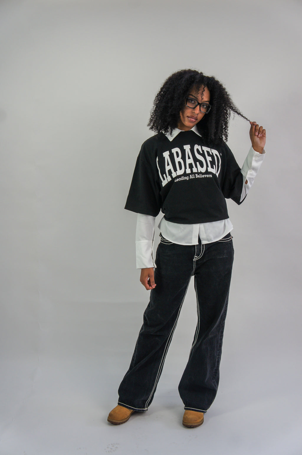 LA Based "Leading All Believers" Oversized Signature Short Sleeve Tee